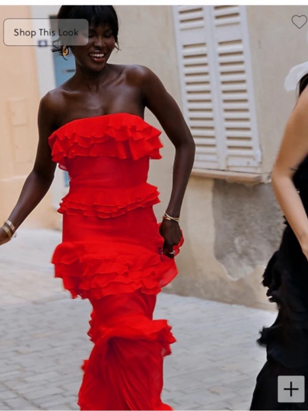 J. Crew Collection Red Ruffle Strapless Dress - Picture 3 of 9